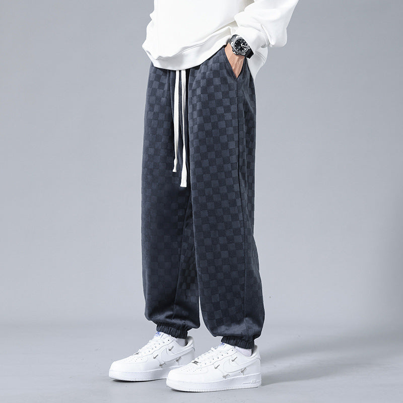 Gabino® | Checkered Corduroy Sweatpants