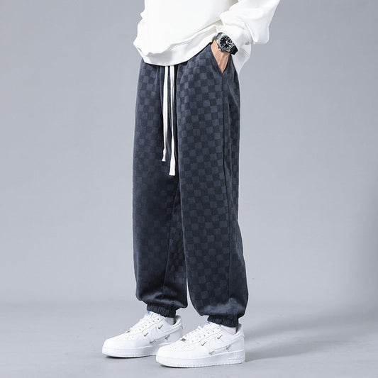 Gabino® | Checkered Corduroy Sweatpants