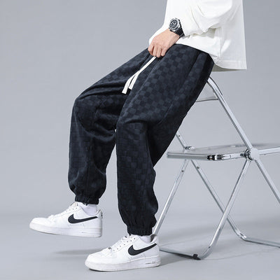 Gabino® | Checkered Corduroy Sweatpants
