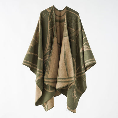 Caleb® | Patterned open poncho