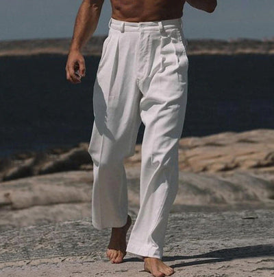 Jeremy | Wide-leg linen pants