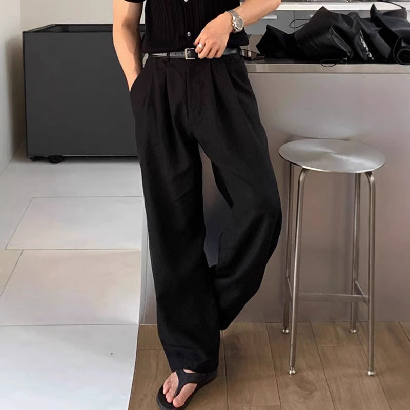 Jeffrey | Wide-leg linen pants