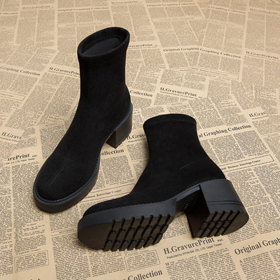 Tomás® | Chunky Heeled Suede Boots