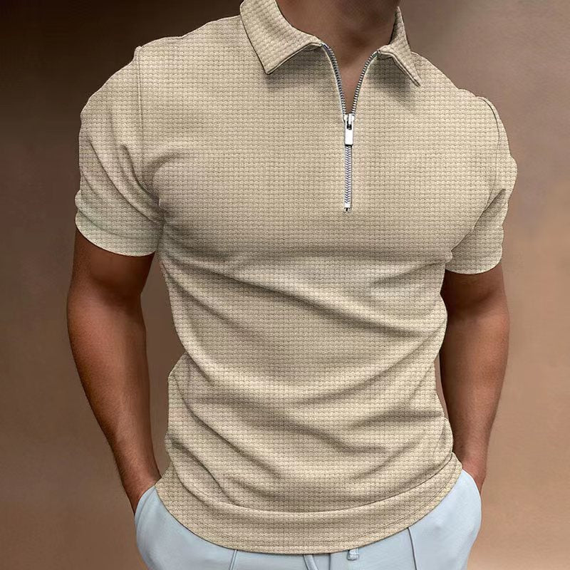 Justus® | Solid Color Summer T-Shirt With Zipper