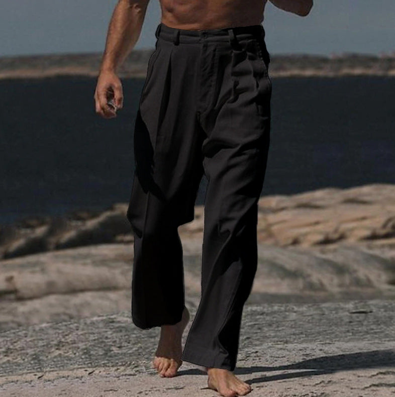 Jeremy | Wide-leg linen pants