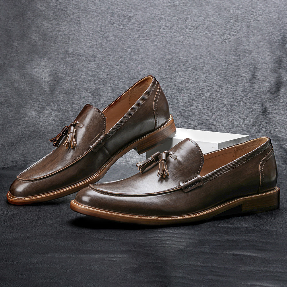 Urian® | Genuine Leather Tassel Loafers