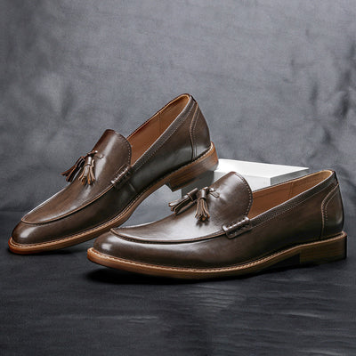 Urian® | Genuine Leather Tassel Loafers