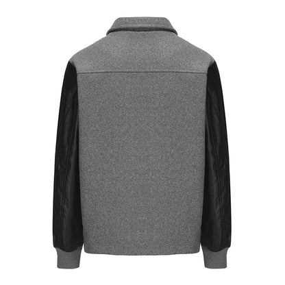 Claudio® | Bravon Leather-Wool Bomber Jacket
