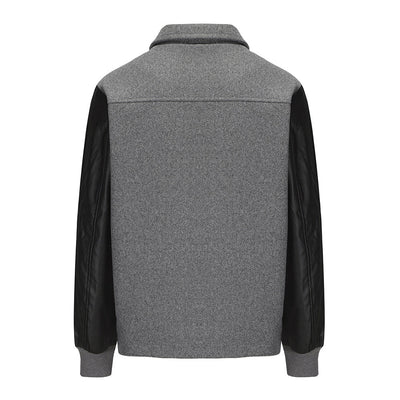 Claudio® | Bravon Leather-Wool Bomber Jacket