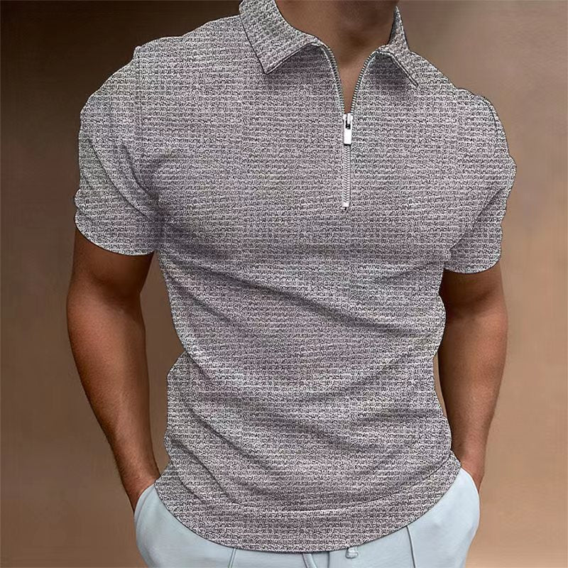 Justus® | Solid Color Summer T-Shirt With Zipper
