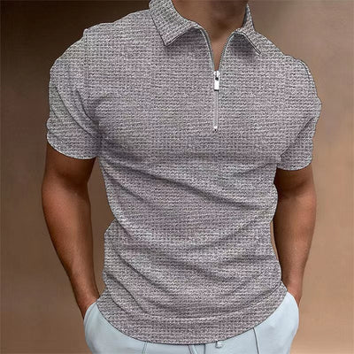 Justus® | Solid Color Summer T-Shirt With Zipper