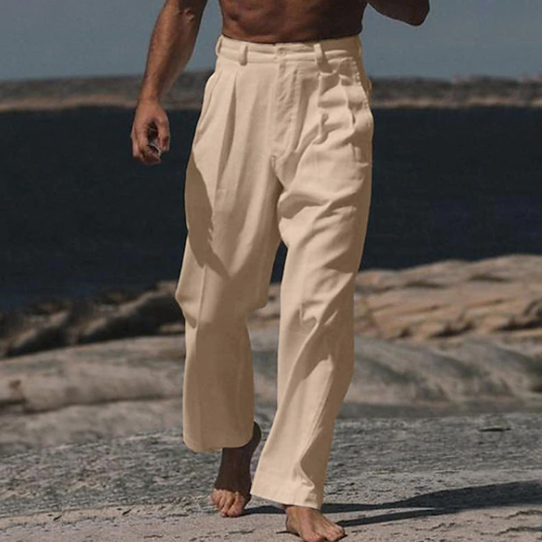 Jeremy | Wide-leg linen pants