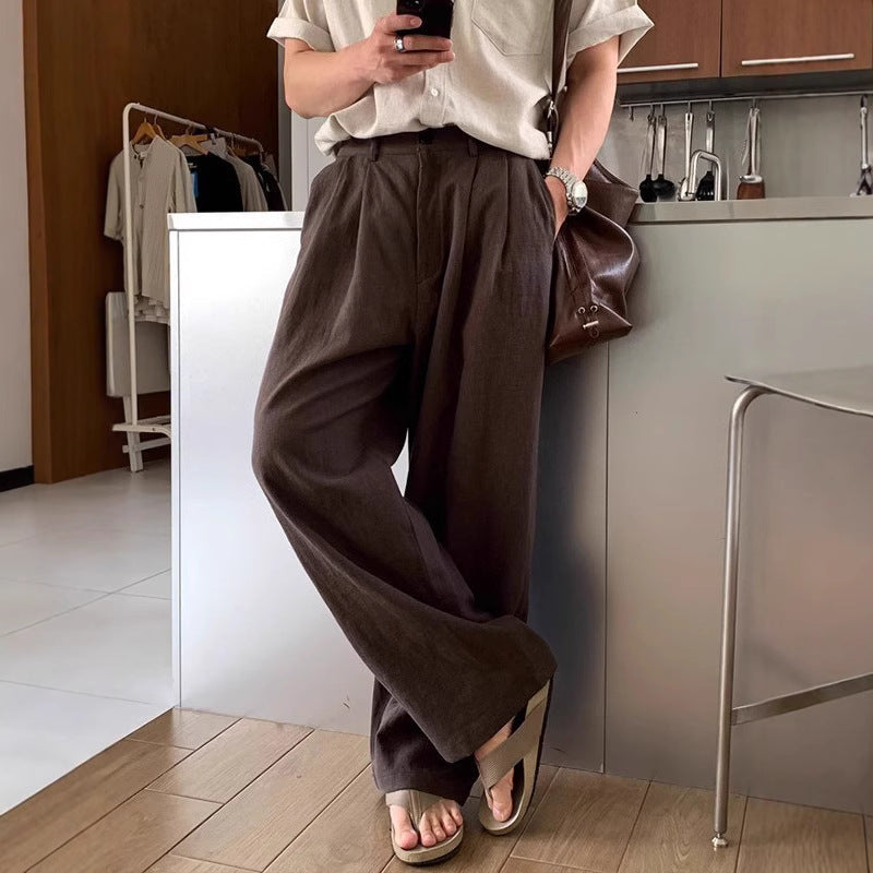 Jeffrey | Wide-leg linen pants