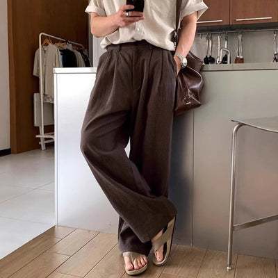 Jeffrey | Wide-leg linen pants