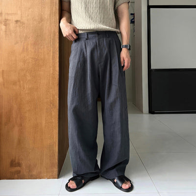 Jeffrey | Wide-leg linen pants