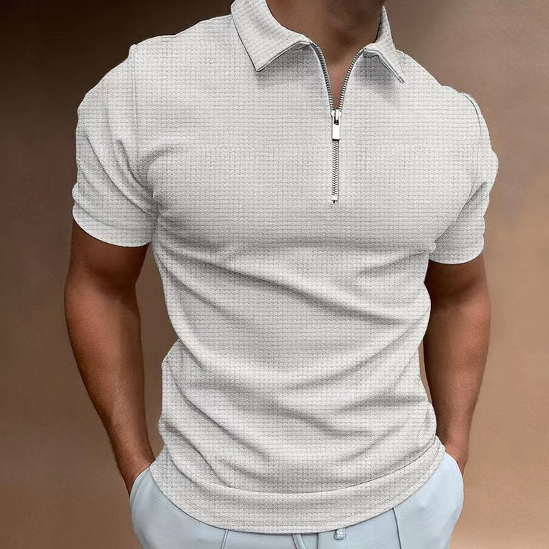 Justus® | Solid Color Summer T-Shirt With Zipper