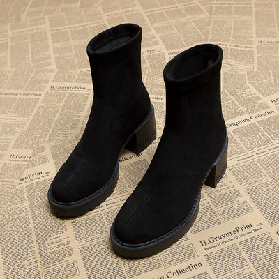 Tomás® | Chunky Heeled Suede Boots