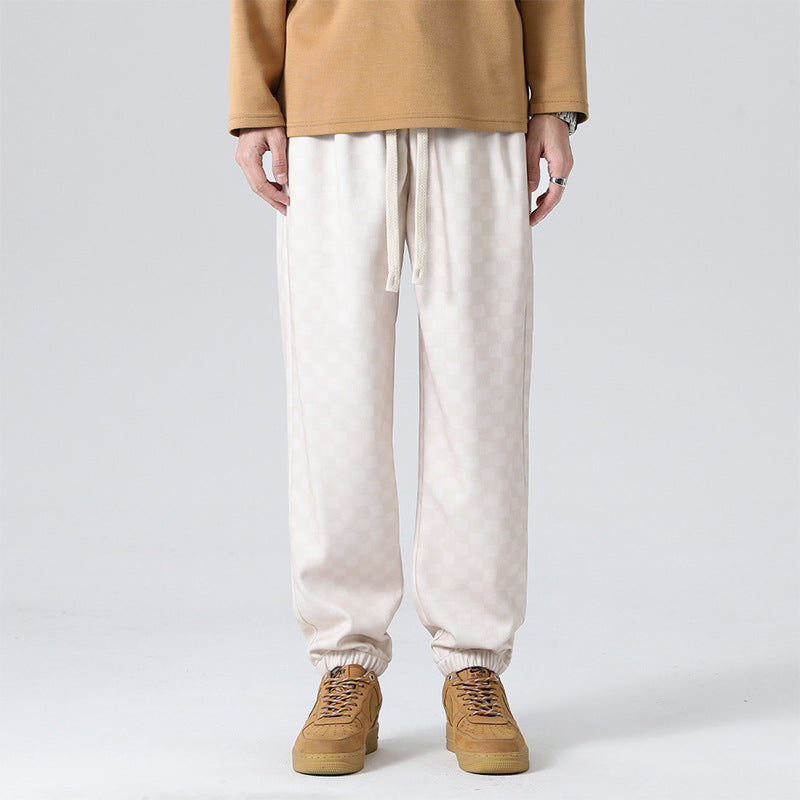 Gabino® | Checkered Corduroy Sweatpants