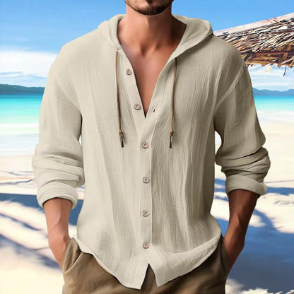 Bessy® | Men's Solid Color Single Breasted Long Sleeve Hoodie 00951247X