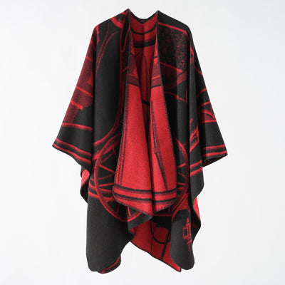 Caleb® | Patterned open poncho