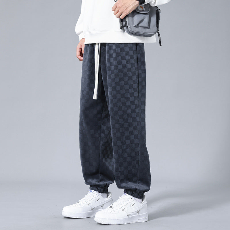 Gabino® | Checkered Corduroy Sweatpants