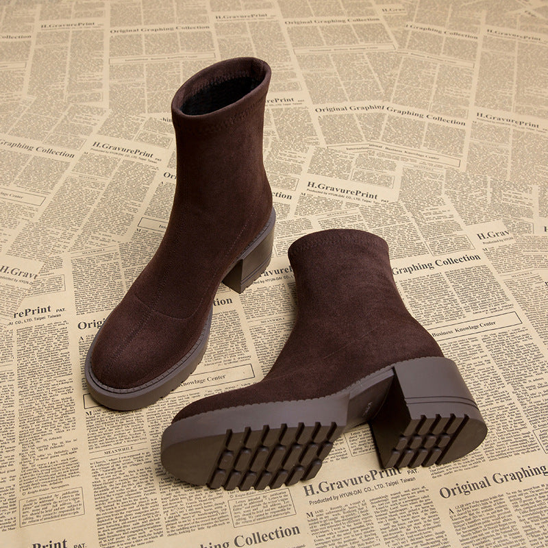 Tomás® | Chunky Heeled Suede Boots