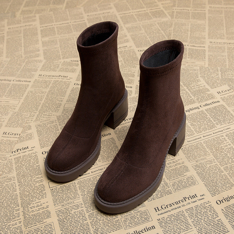 Tomás® | Chunky Heeled Suede Boots