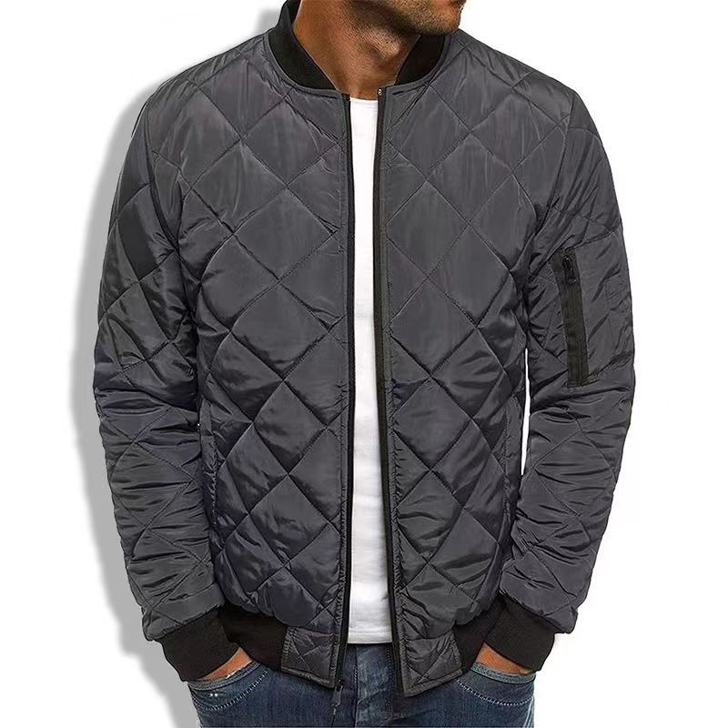 Bertus® | Men's Padded Stand Collar Solid Color Thermal Padded Jacket 17181514X