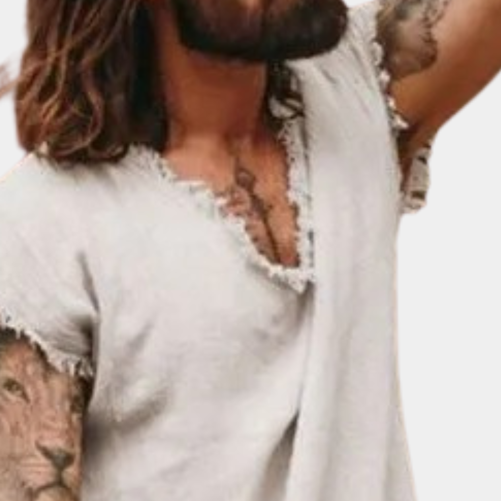 Francisco® | Casual men's shirt with a V-neck