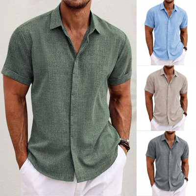 Fabian® | Short-Sleeved Shirt Made Of Cotton And Linen