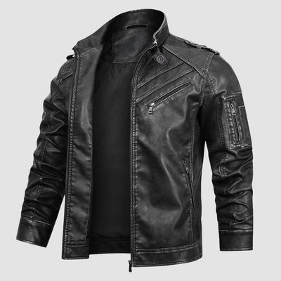 Rayhan® | Onyx Biker Streetwear Leather Jacket
