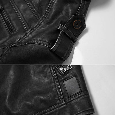 Rayhan® | Onyx Biker Streetwear Leather Jacket