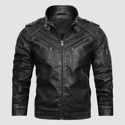 Rayhan® | Onyx Biker Streetwear Leather Jacket