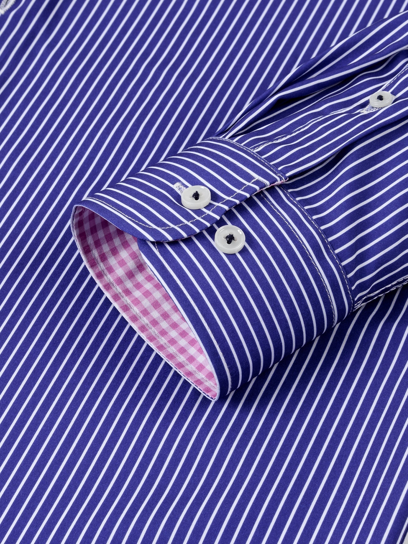 Kasper® | Long Sleeve Contrast Plaid Stripe Button Up Shirt