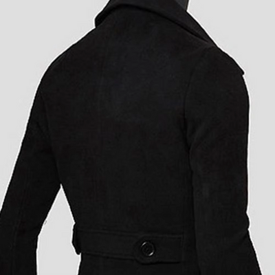 Niran | Men's winter coat - double-breasted jacket with wool content and warm lining