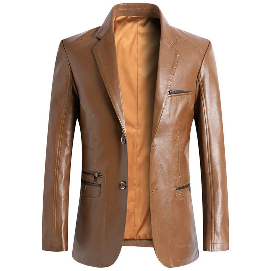 Hermenegildo | Piolo Tailored Faux Leather Jacket