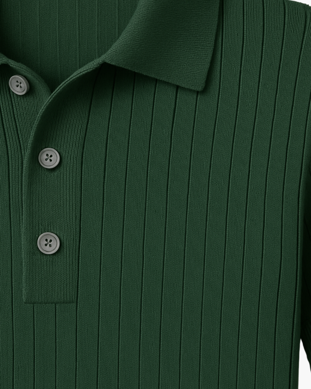 Kipton | Short-sleeved knitted polo shirt