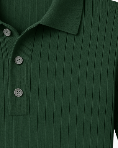 Kipton | Short-sleeved knitted polo shirt