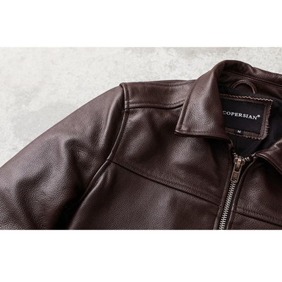 Teobaldo | Elegant men's leather jacket made of high-quality genuine leather - timeless and stylish
