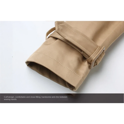 Paris | Men's long trench coat with belt - elegant business coat