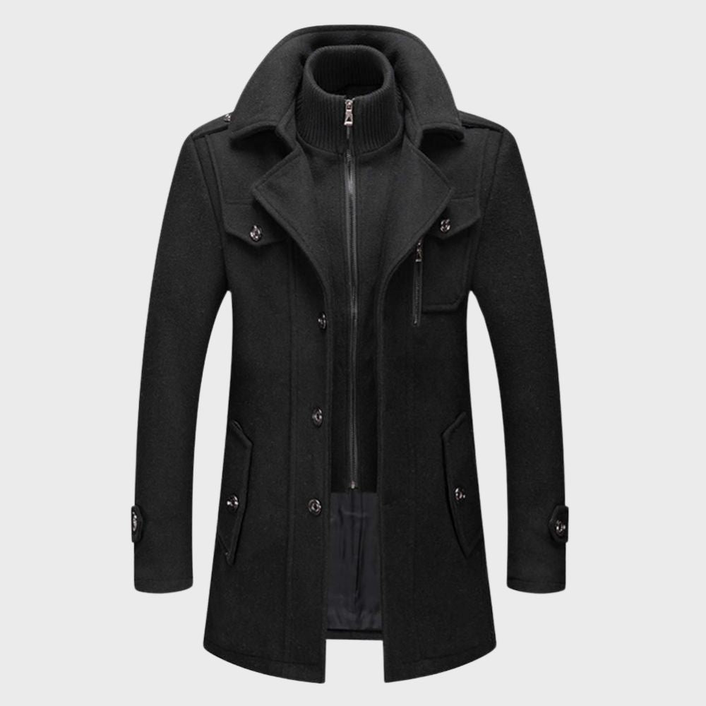 Saulo | Elegant two-piece men's coat with removable lining