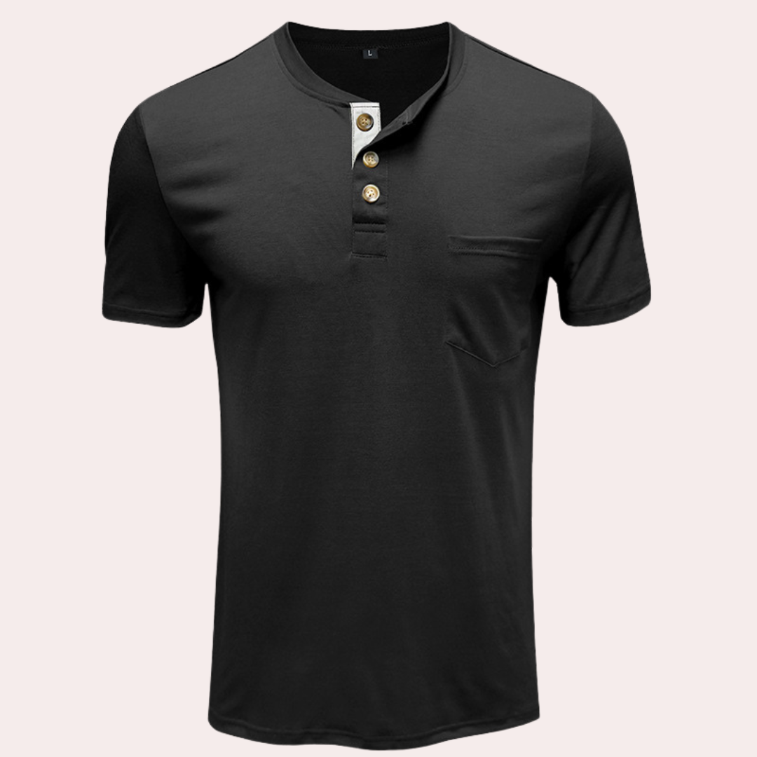 Miles® | Men's Elegant Button-Down T-Shirt