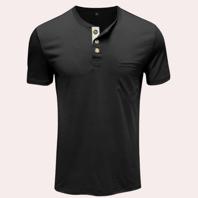 Miles® | Men's Elegant Button-Down T-Shirt
