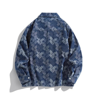 Liborio | Rain Patterned Denim Jacket