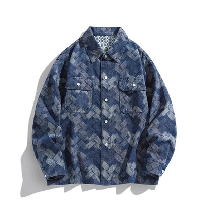 Liborio | Rain Patterned Denim Jacket