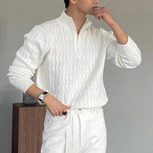 Iago® | Cable-knit Half-Zip Sweater