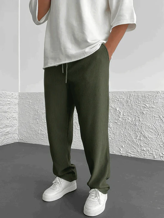 Wesley | Relaxed fit ribbed pants