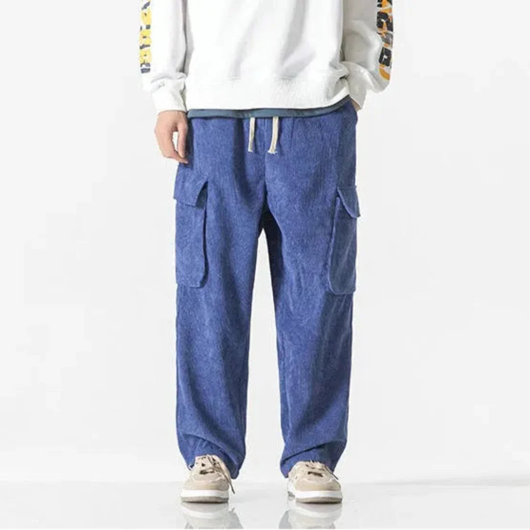 Fausto | River Drawstring Corduroy Cargo Pants