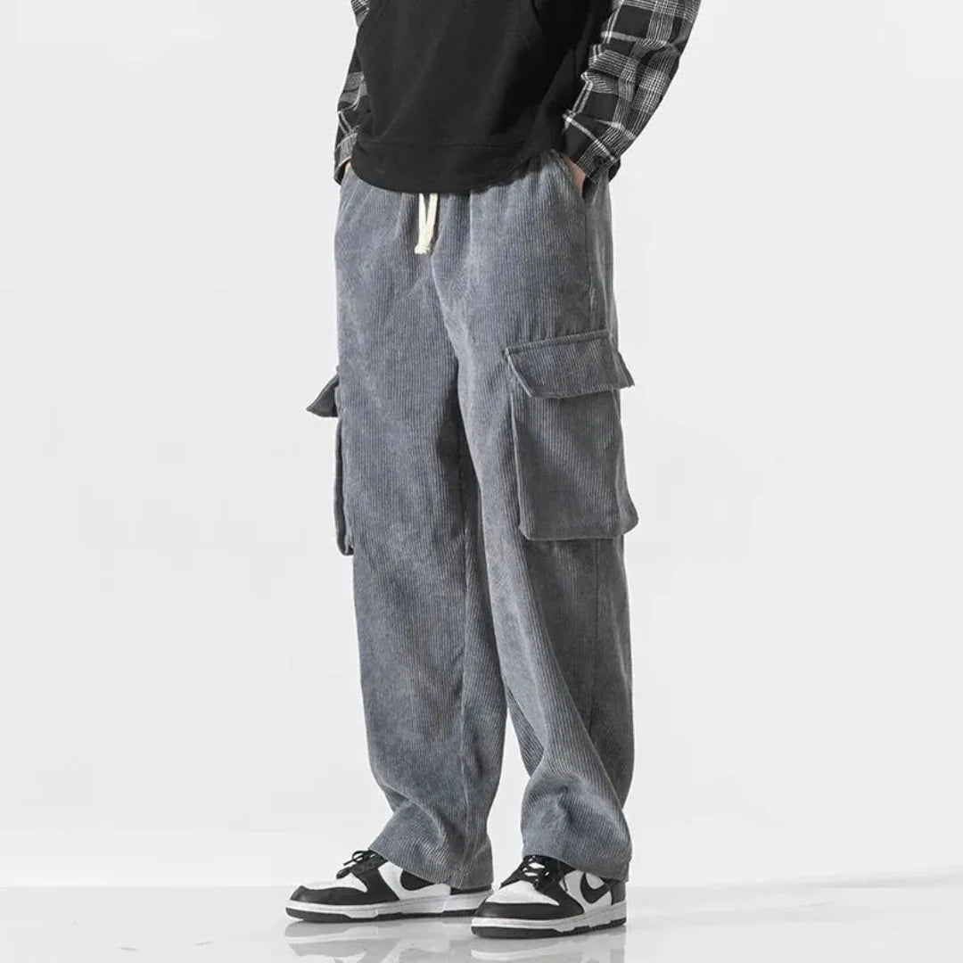 Fausto | River Drawstring Corduroy Cargo Pants