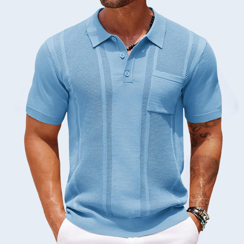 Keane | Elegant ice silk polo shirt
